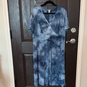 Studio 1940 Dusty Blue V-Neck Slip Dress Size 18 - 20